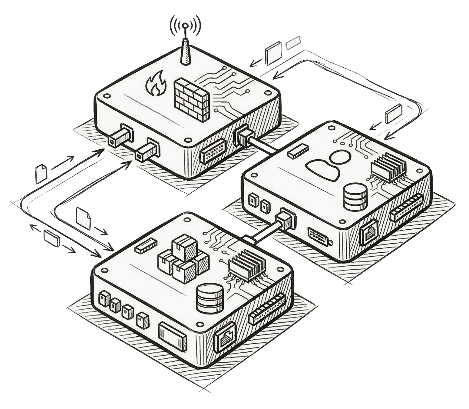 Network infrastructure illustration