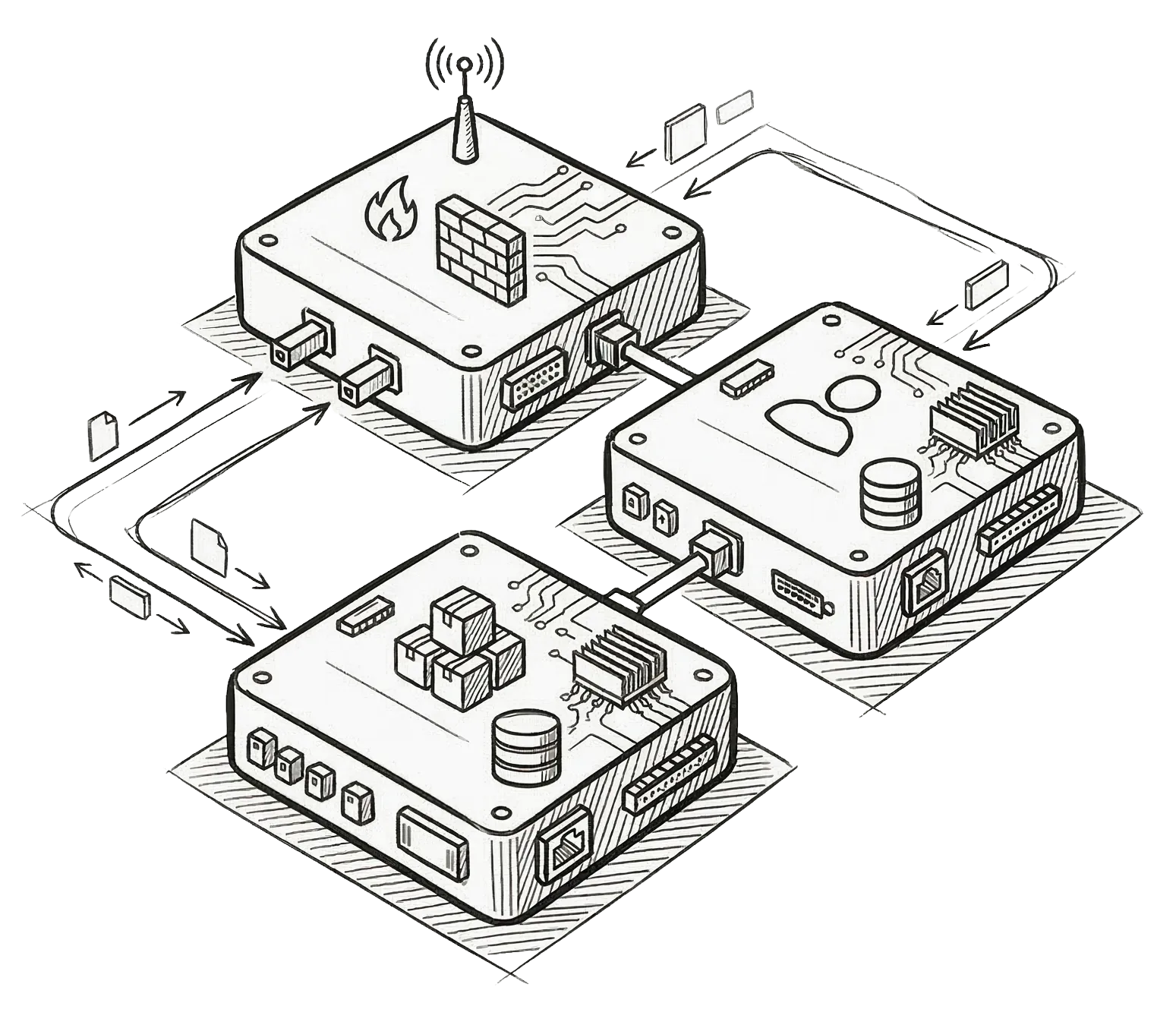 Network infrastructure illustration